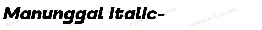 Manunggal Italic字体转换